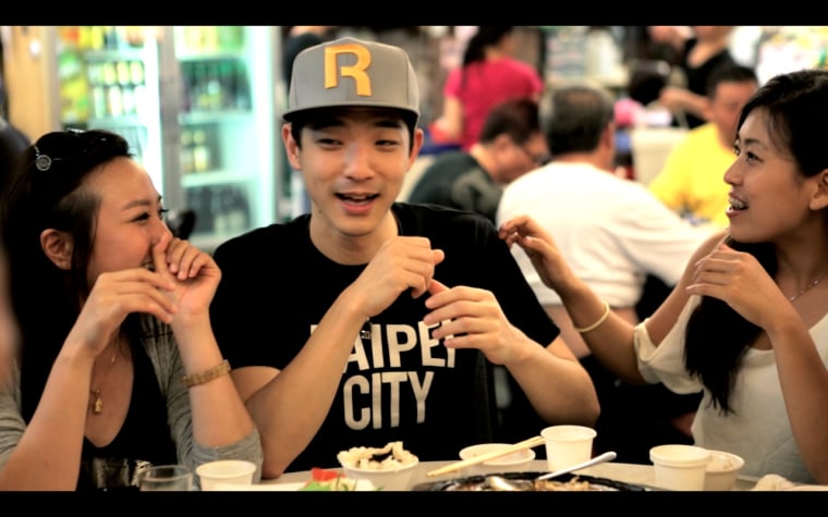 A scene from the video for “Slow Half-Beat,” Dawen's song about adjusting to life in Taiwan, or “reverse assimilation."