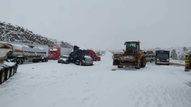 IMAGE: 70-vehicle pile-up in Wyoming