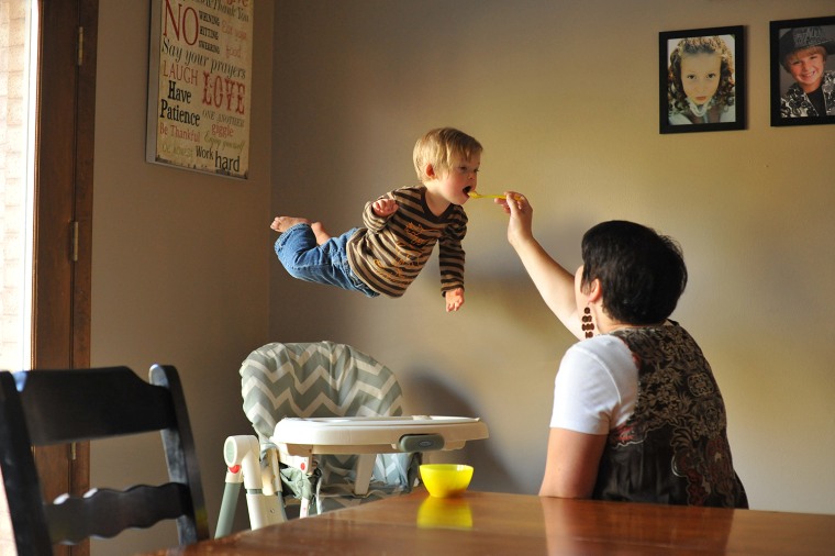 Dad's beautiful 'flying' photos of son with Down syndrome go viral