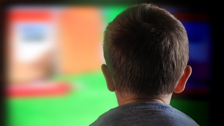 Child watching television