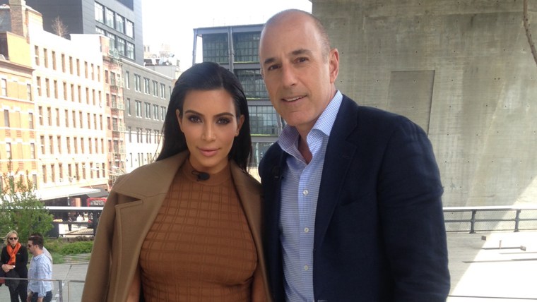 Kim Kardashian and Matt Lauer