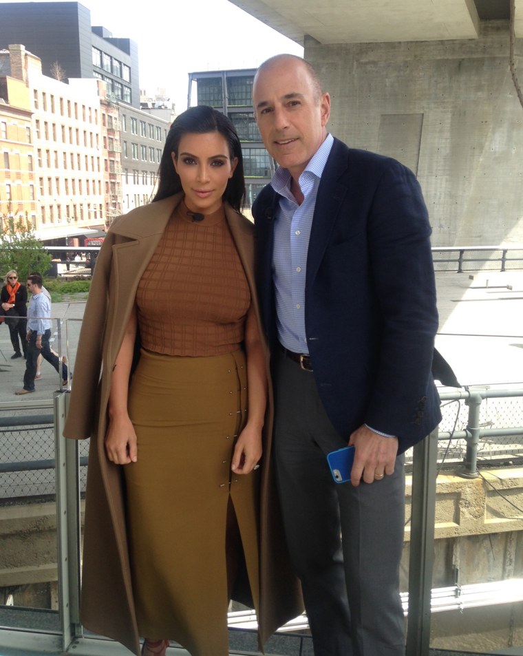 Kim Kardashian and Matt Lauer