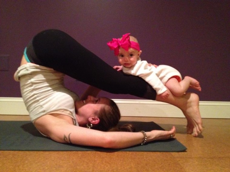 "She helps me teach Baby and Me Yoga at The Yoga Shop in South Windsor (Connecticut) every Thursday morning," Anna Rose Bedard Glowacki writes.