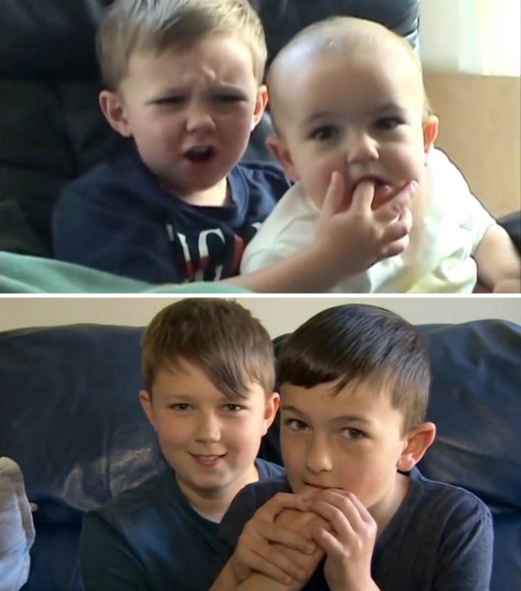 The boys from the viral video 'Charlie Bit My Finger' all grown up