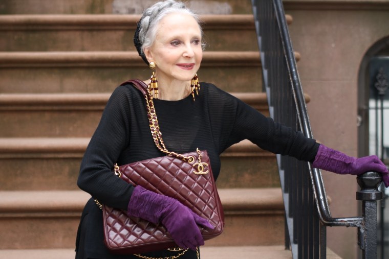 Joyce Carpati is featured in Advanced Style and stars in a promotional video for the collaboration with Audicus.