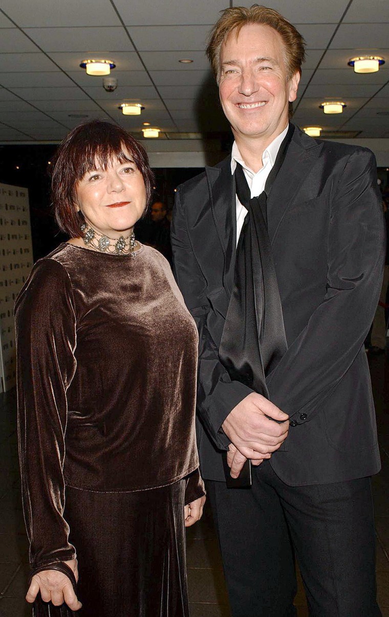 Alan Rickman and his partner Rima Horton