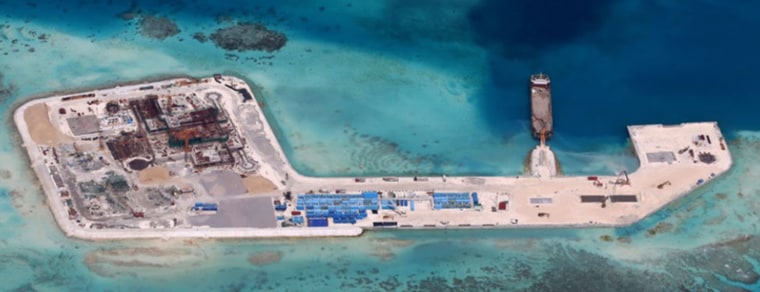 Chinese reclamation activities in the South China Sea.