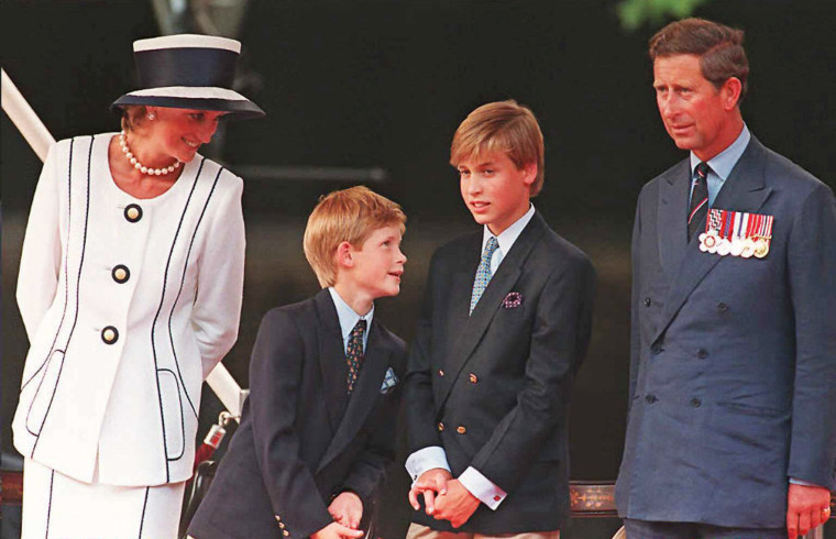 Image: Princess Diana, Prince Harry, Prince William and Prince Charles