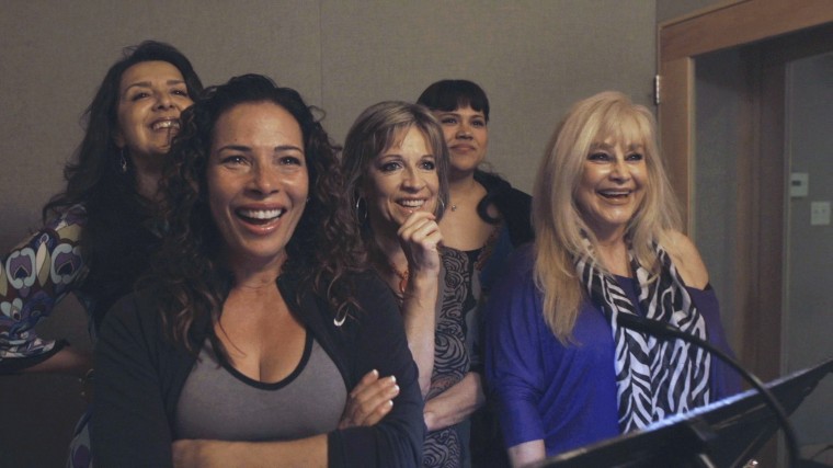 Image: Cast of Now En Español in the dubbing studio
