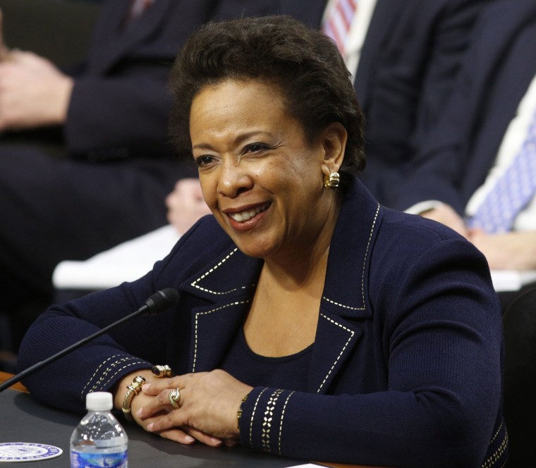 Image: Loretta Lynch testifies on Capitol Hill in Washington