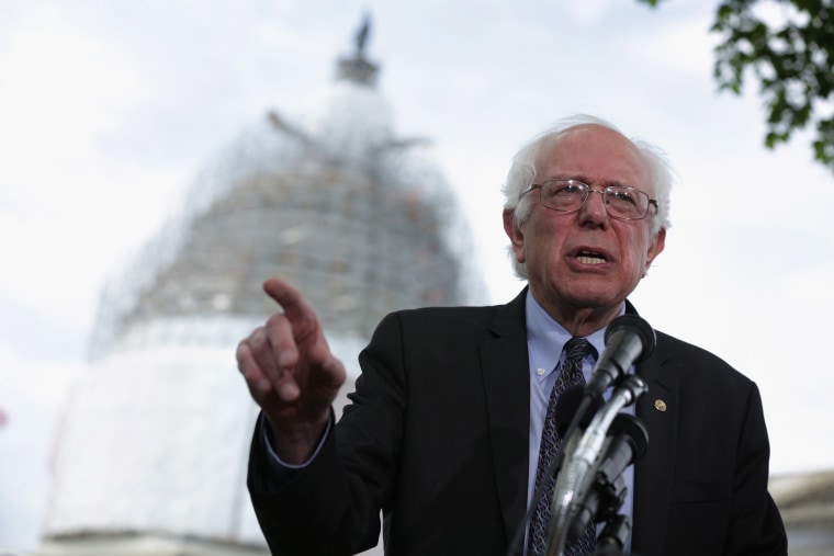 Image: Sen. Bernie Sanders (I-VT) Holds News Conference On Capitol Hill