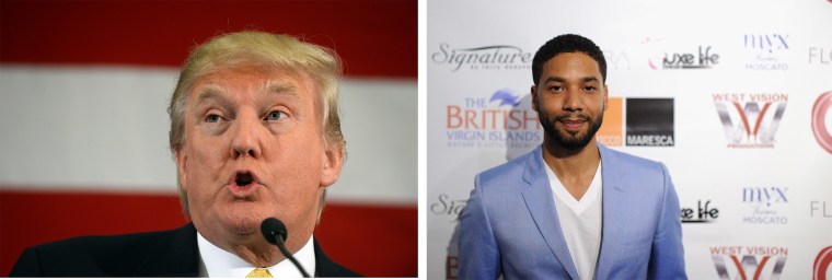 Image: Composite photo of Donald Trump and Jussie Smollett