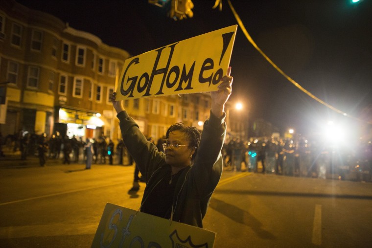 Image: Baltimore steps up security over Freddie Gray burial protests