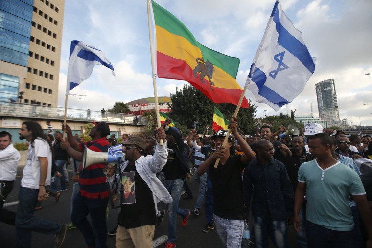 Image: ISRAEL-ETHIOPIA-DEMONSTRATION
