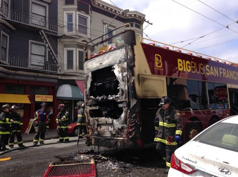 IMAGE: Burned-out bus in San Francisco