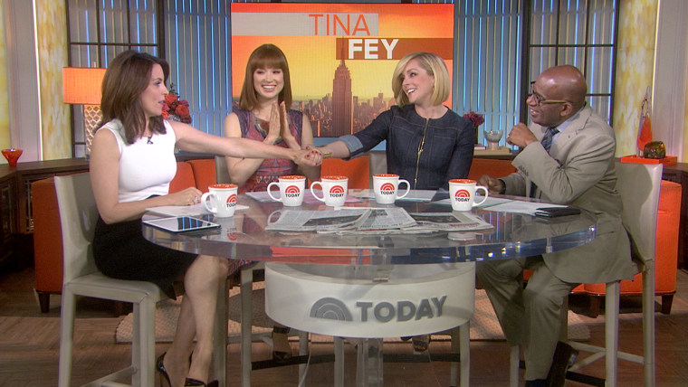 Al Roker, Ellie Kemper, Jane Krakowski and Tina Fey on TODAY, April 29, 2015.