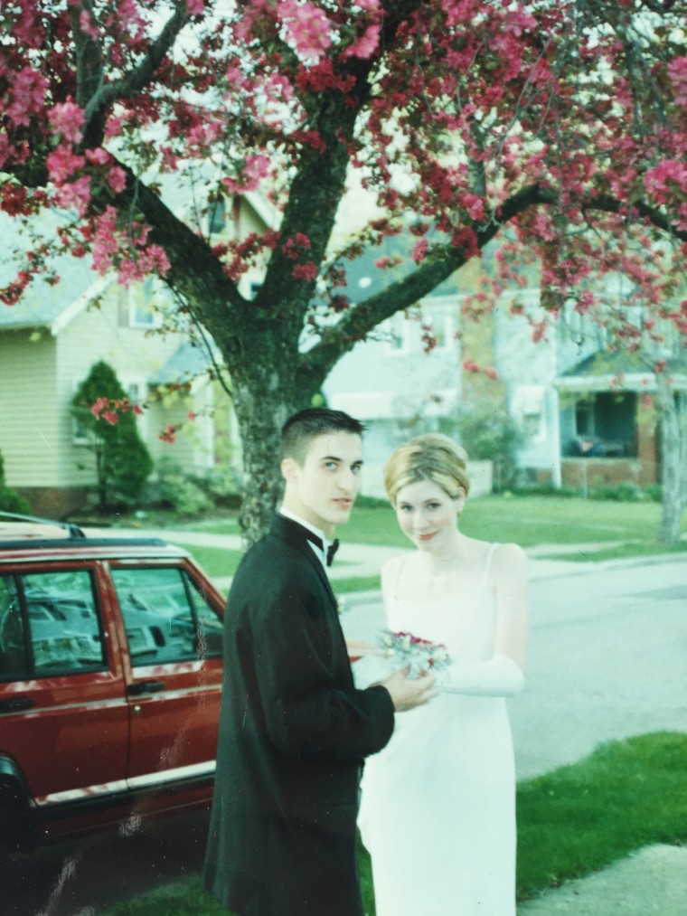 Posing before prom in 1998. Can you feel the awkwardness?