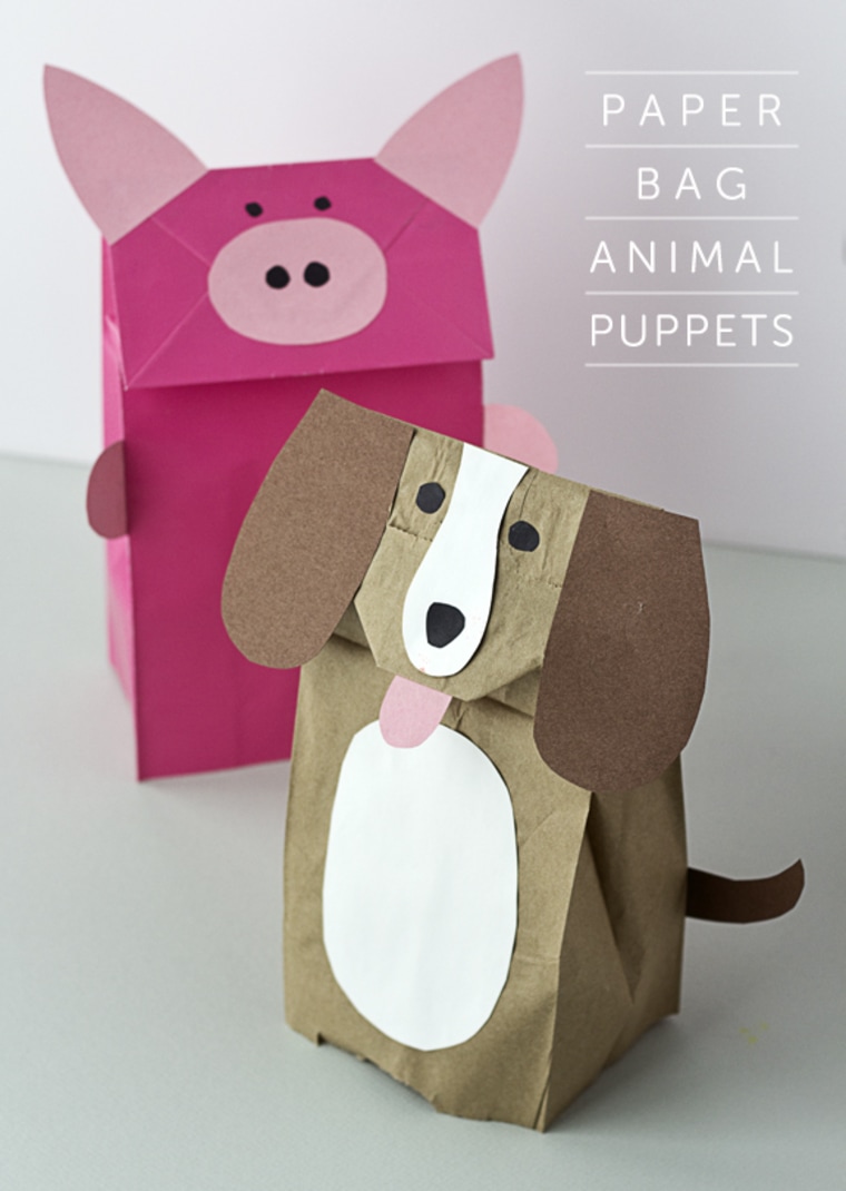 paper bag animal puppets