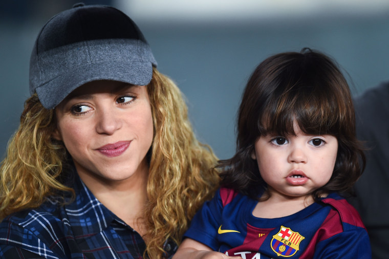 Shakira and her son Milan