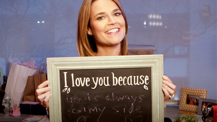 TODAY show anchor Savannah Guthrie participates in the “Mom, I love you because” campaign.