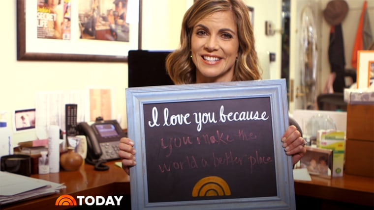 TODAY show anchor Natalie Morales participates in the “Mom, I love you because” campaign.
