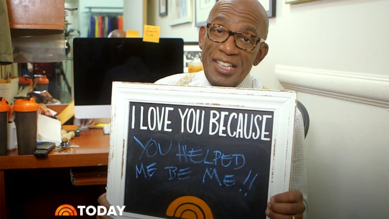 TODAY show anchor Al Roker participates in the “Mom, I love you because” campaign.