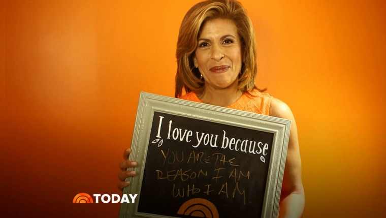 Hoda Kotb writes a message for her mom.