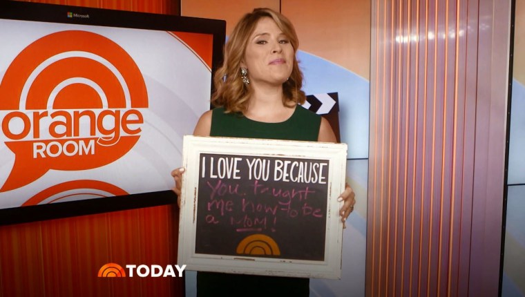 Jenna Bush Hager writes a message for her mom.