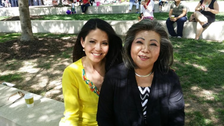 Angie Goff with Mama Chin.