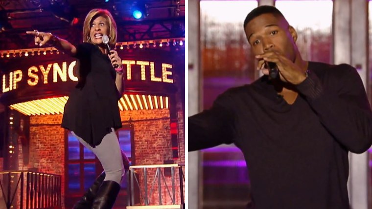 Hoda Kotb and Michael Strahan perform on Lip Sync Battle