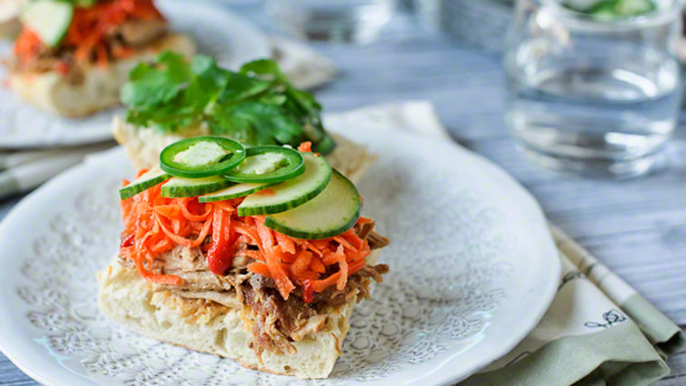 Slow-cooker bánh mì (Vietnamese sandwiches)