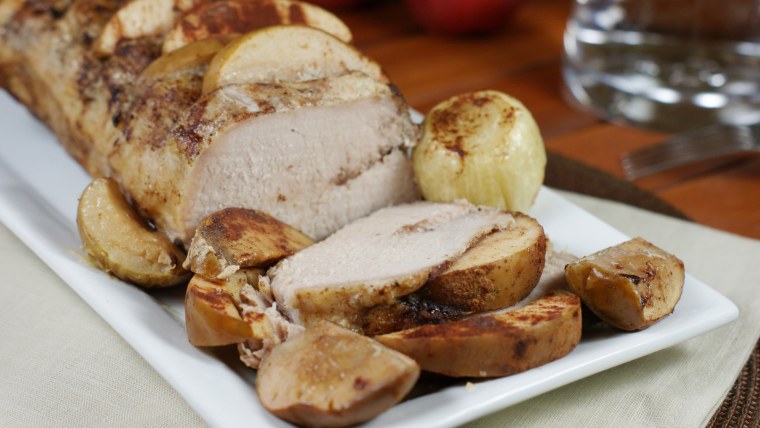 Slow-cooker apple pork loin