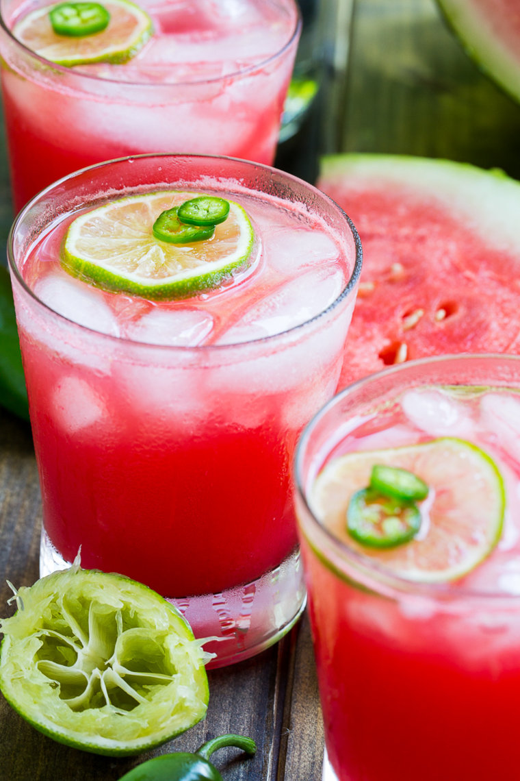 Jalapeno watermelon margarita