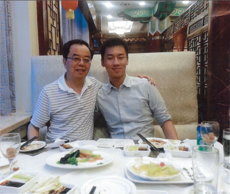 Image: Michael Deng and his father