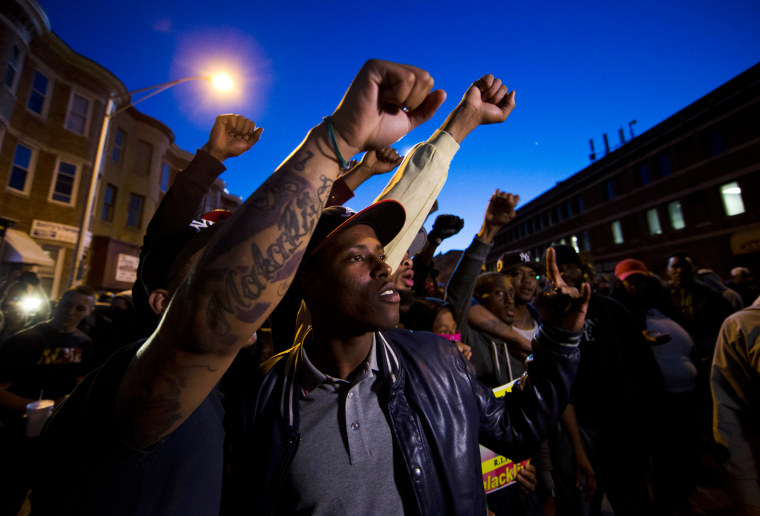 Image: Protesters gather in Baltimore