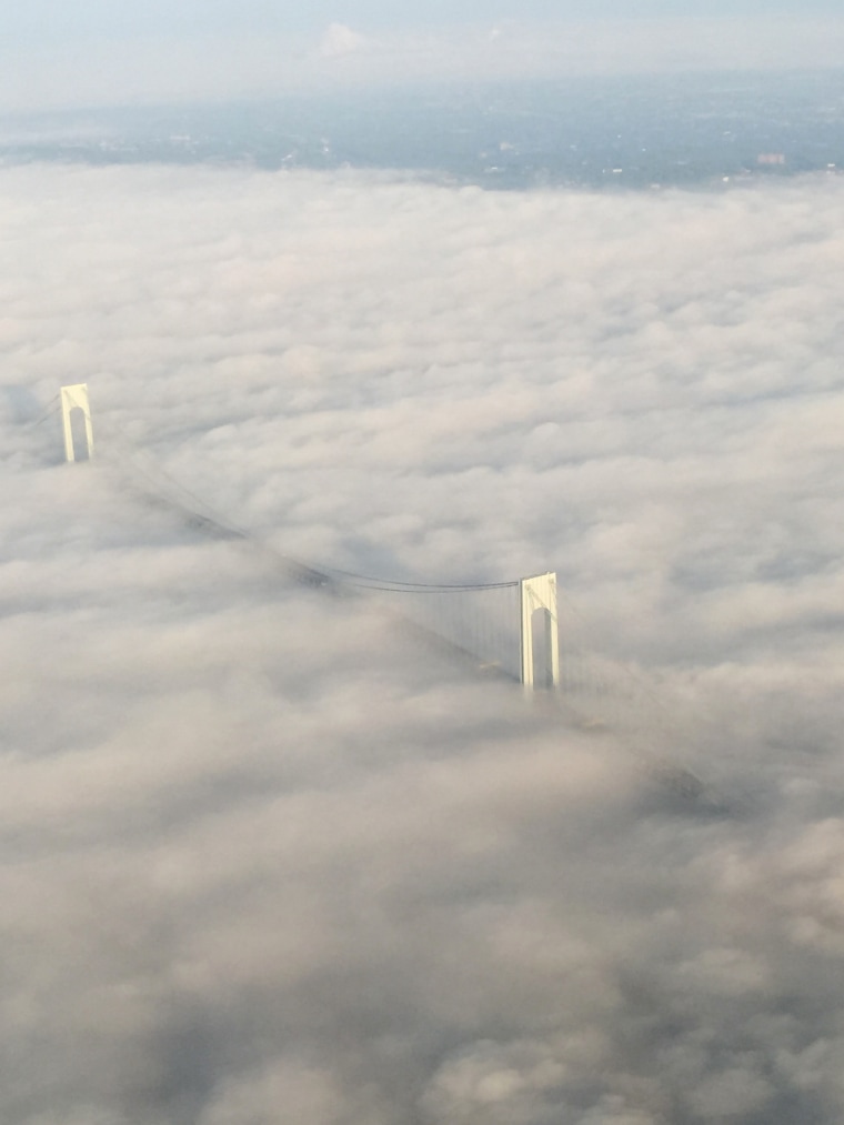 Image: Mike Shapiro captured this photo of the Verrazano Bridge though dense fog
