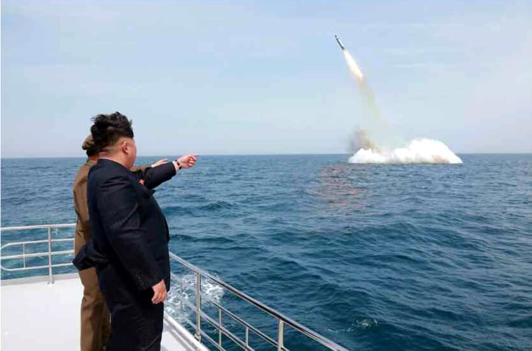 Image: N. Korea test-fires missile from underwater