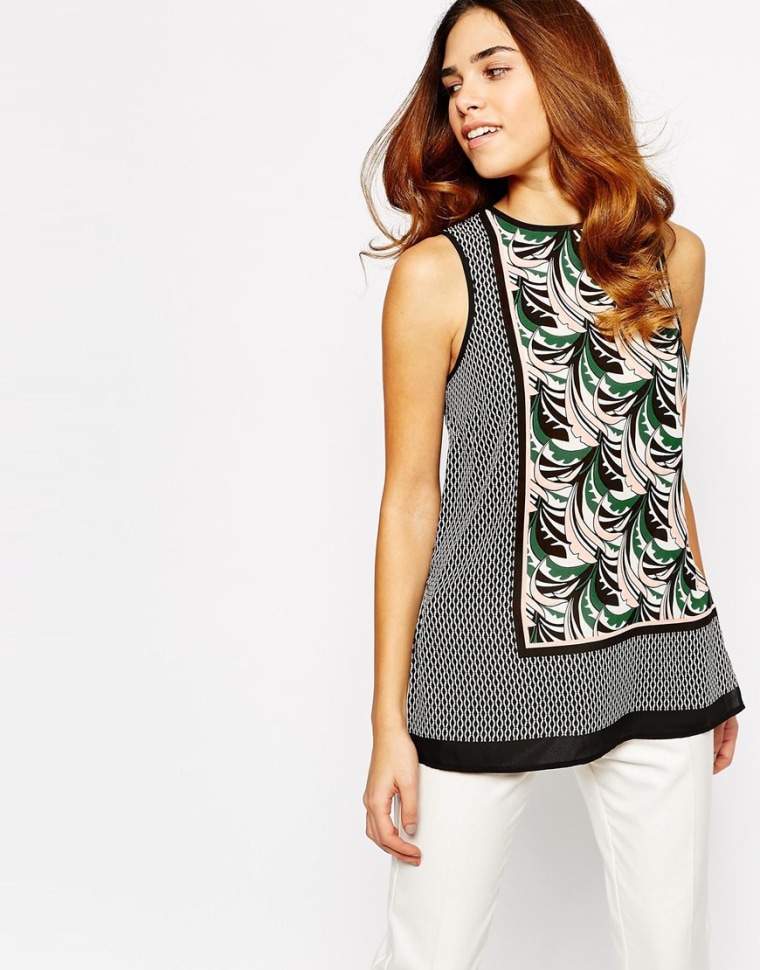 Warehouse Wallpaper Print Tunic Top