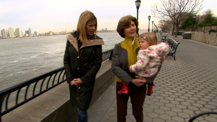 Jenna Bush Hager, Laura Bush and Mila