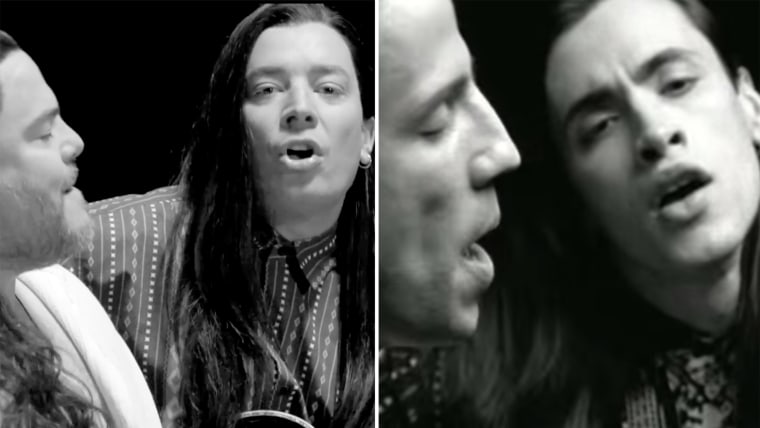 Jimmy Fallon and Jack Black re-create Extreme's "More than Words" video