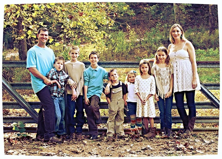 The Ronne family includes parents Ryan and Jessica, and their seven children from previous marriages. Jessica is pregnant with the couple's first child.