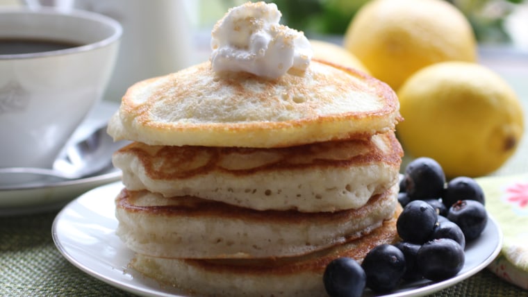 Lemon Blueberry Ricotta Pancakes
