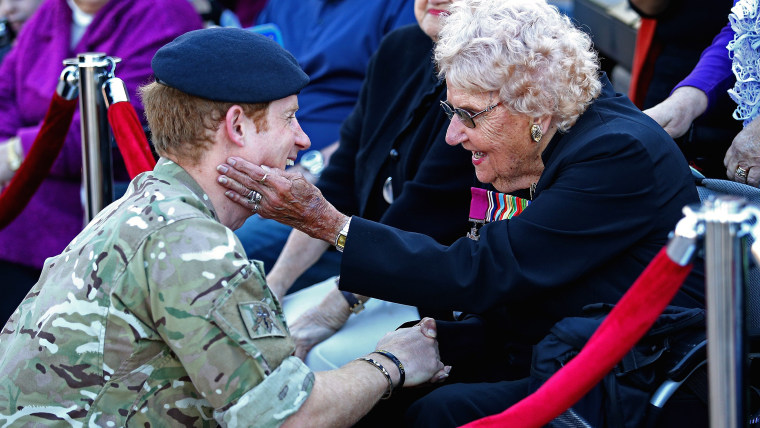 Prince Harry meets Daphne Dunne in Sydney