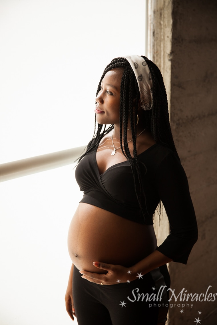 Keri Vaca photographs pregnant women for free at the Homeless Prenatal Program in San Francisco.