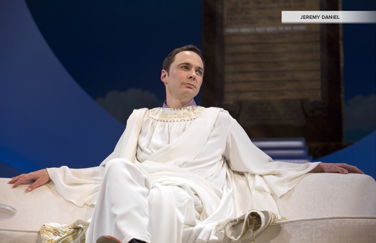Jim Parsons in his lead role in "An Act of God" on Broadway