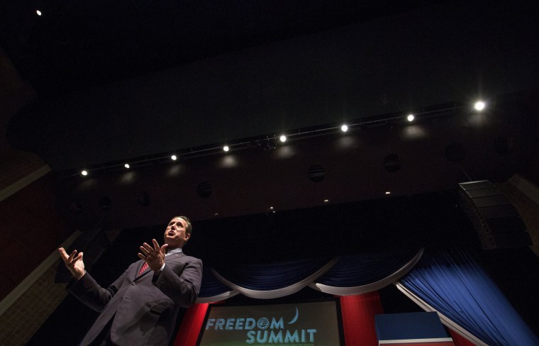 Image: Former Republican Senator from Pennsylvania Rick Santorum (R-PA) speaks