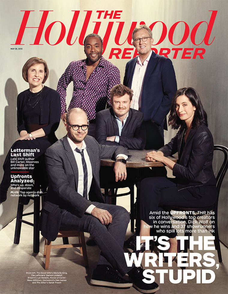 From left: The Good Wife's Michelle King, The Leftovers' Damon Lindelof, Empire's Lee Daniels, House of Cards' Beau Willimon, Homeland's Alex Gansa and The Affair's Sarah Treem.