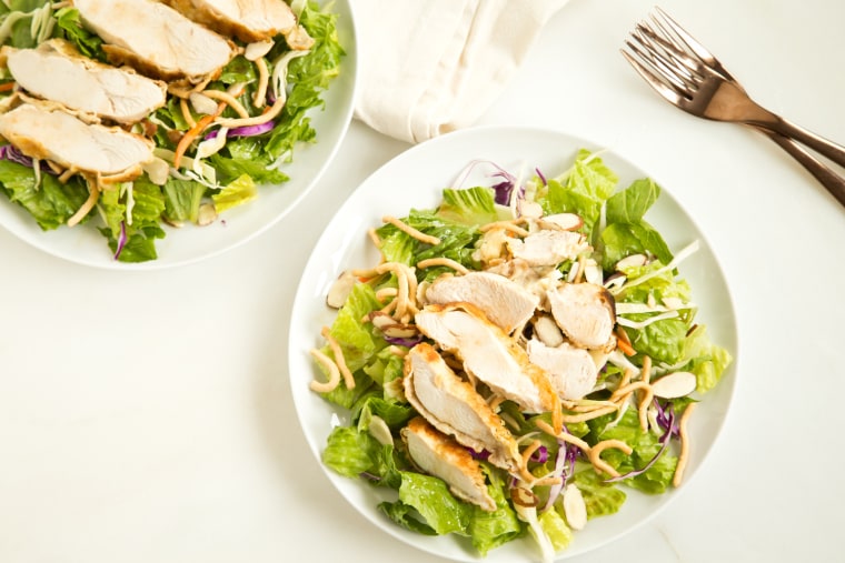 Asian chicken salad recipe inspired by Applebee's Oriental Chicken Salad