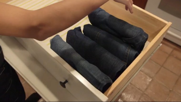 image: Marie Kondo's method for folding