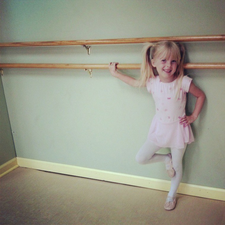 Six-year-old Paloma has been taking ballet and tap lessons for three years.